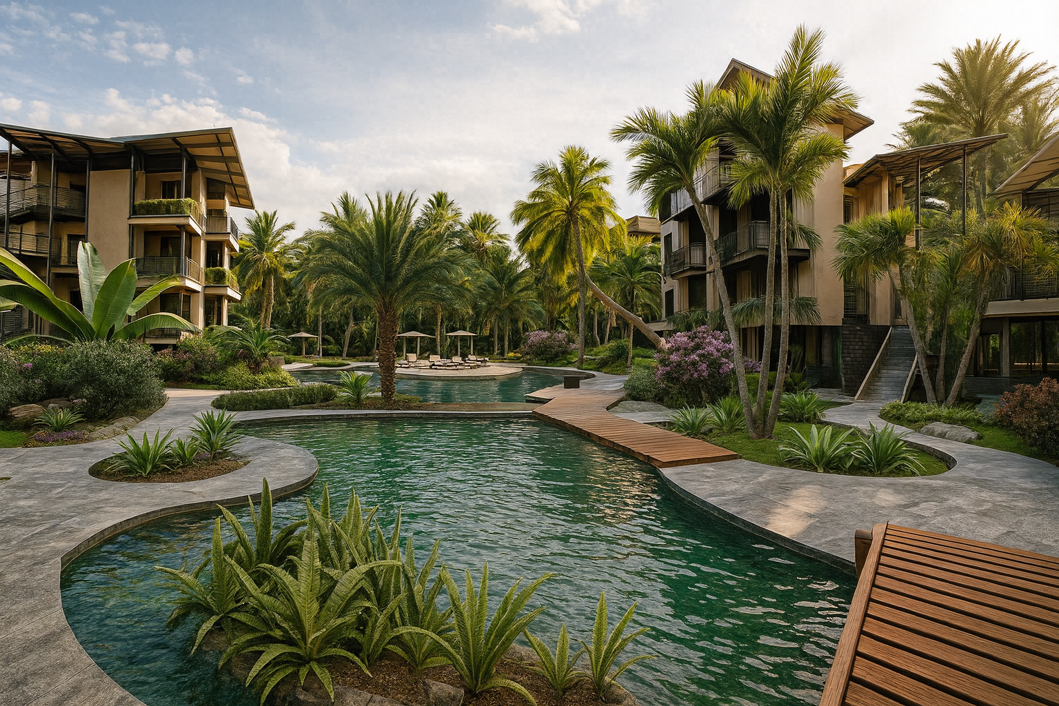 Hospitality resort y paisaje