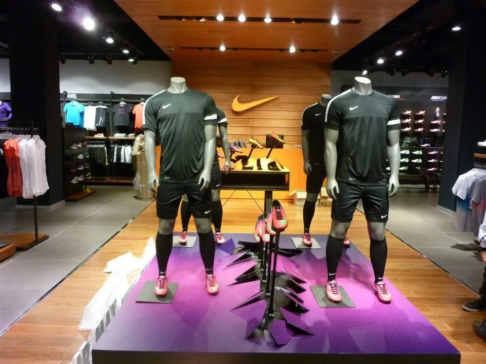 Sportswear store interior and retail displays
