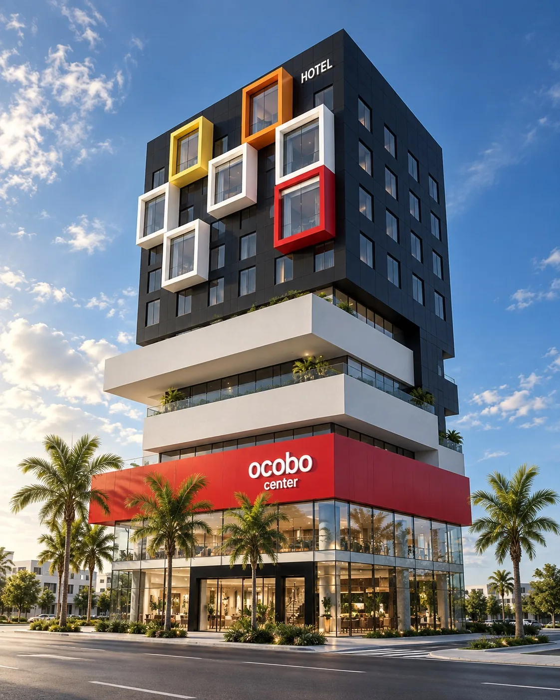 Mixed-use building with retail and hospitality