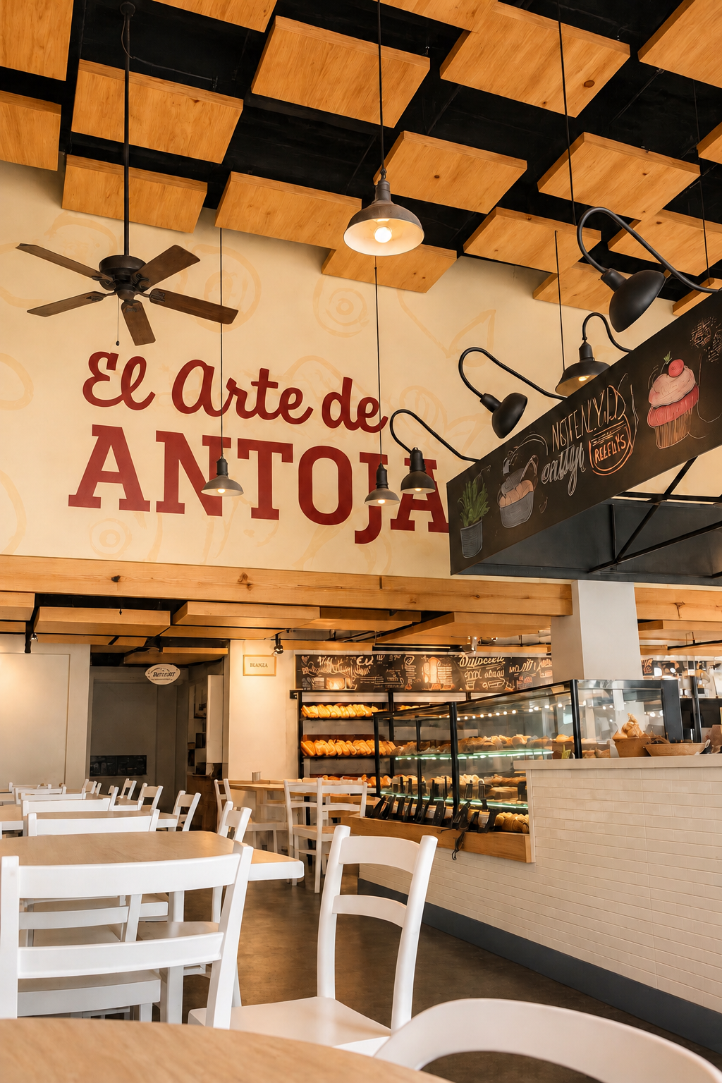 Warm bakery and café interior atmosphere