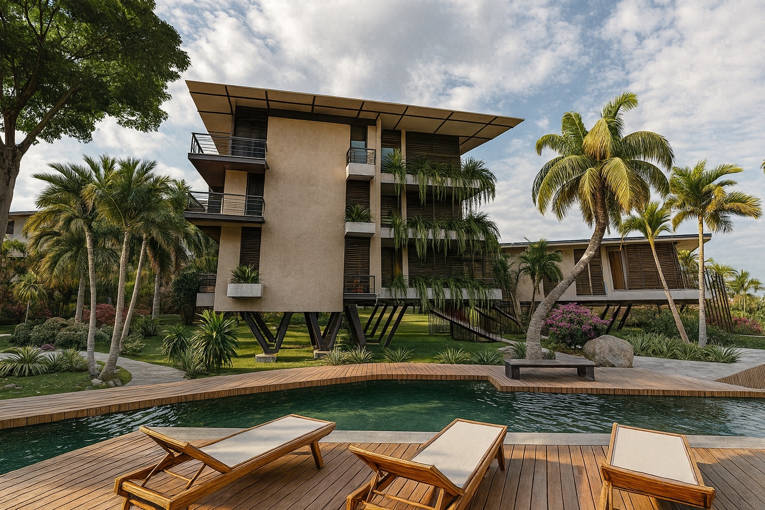 Tropical resort architecture and landscape — visual reference