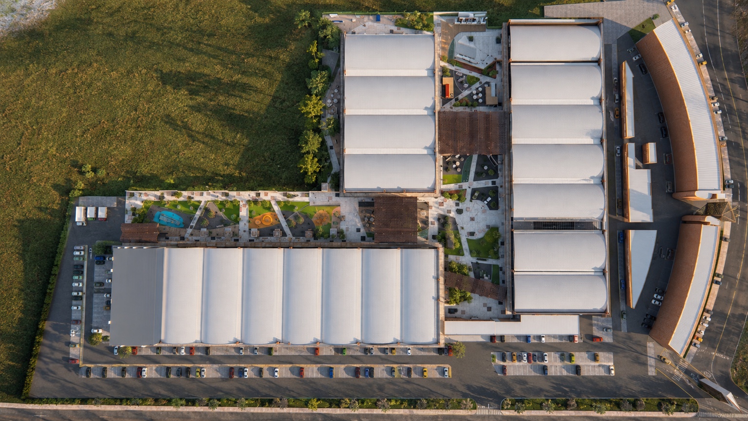 Large-scale project · aerial view and coordination