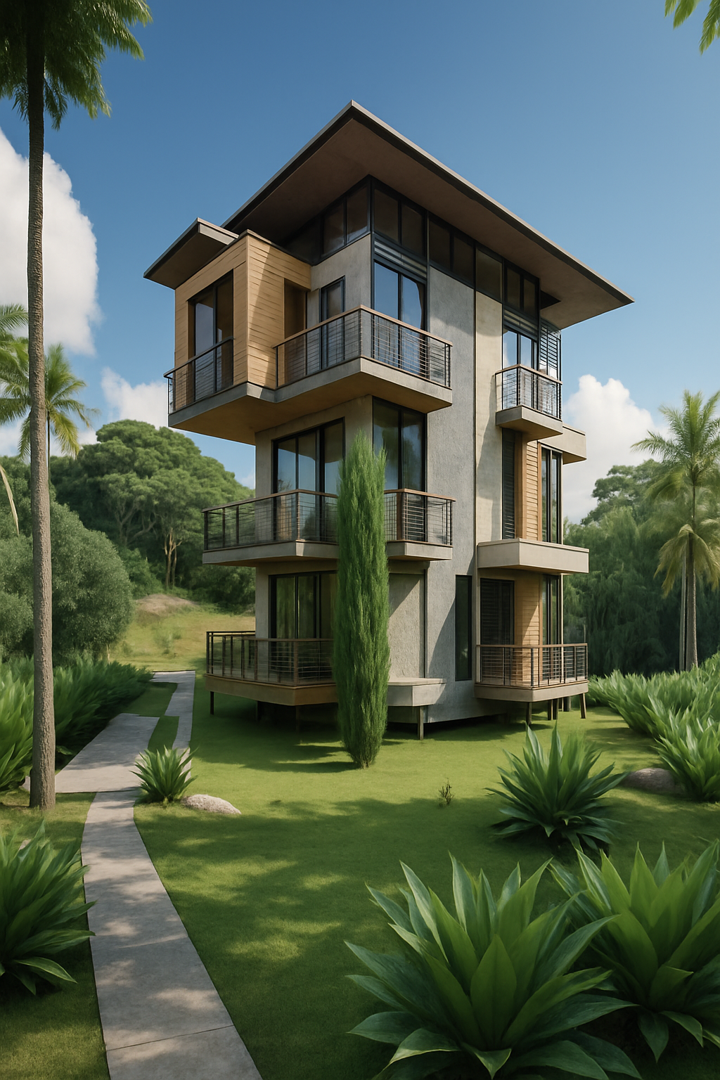 Vivienda contemporánea vertical